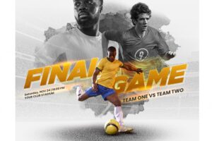 Final match football flyer social media post