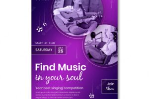 Find music flyer template