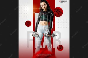 Fitness lifestyle template flyer