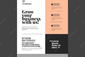 Flat abstract geometric business flyer