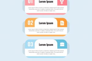 Flat design our services infographic template