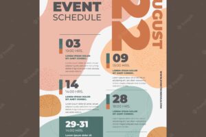 Flat event template schedule