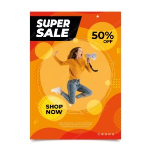 Flat sale poster with photo