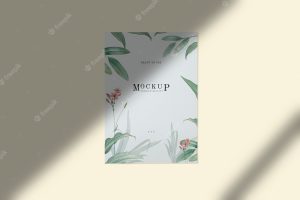 Floral card mockup