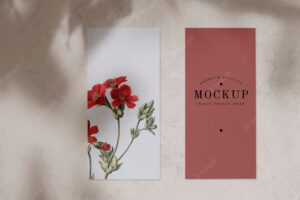 Floral card mockup