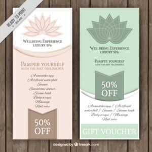 Floral spa offer banners