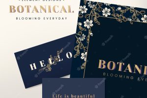 Floral stationery design