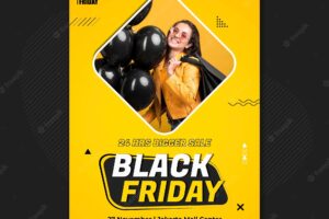 Flyer template for black friday sale