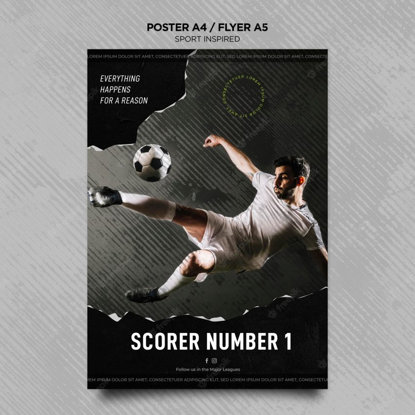 Flyer template for football club