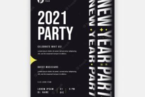 Flyer template for new year party