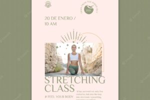 Flyer template for stretching course