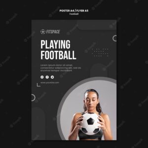 Football ad flyer template
