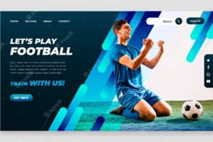 Football landing page template