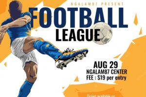 Football soccer league flyer template
