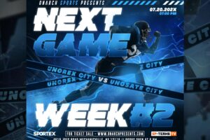 Football sport event social media post or flyer promotion template