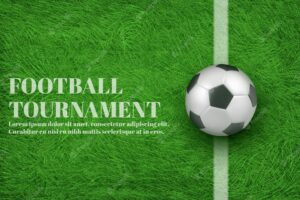Football tournament 3d realistic banner