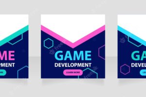 Game design online education web banner design template