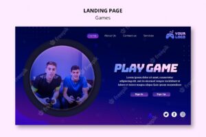 Game spot landing page template
