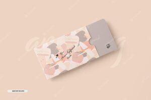 Gift card mockup with card holder