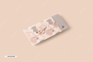 Gift card mockup with card holder