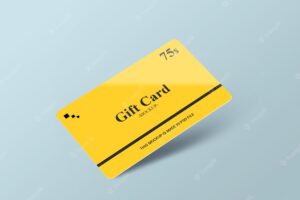 Gift card, smart card, discount card, offer card mockups template