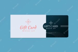 Gift card with protector mockup design