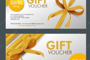 Gift coupons pack with ribbon