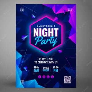 Gradient abstract poster template