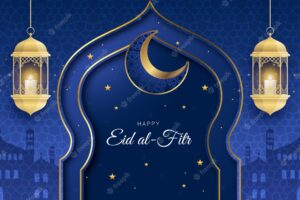Gradient background for eid al-fitr celebration