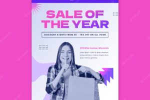 Gradient cyber monday poster template