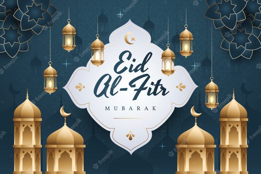 Gradient eid al-fitr background