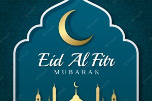 Gradient eid al-fitr illustration