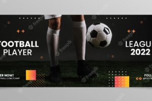Gradient football game facebook cover