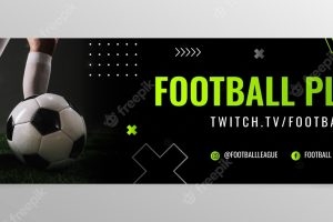 Gradient football game twitch banner