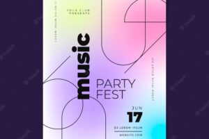 Gradient music poster design