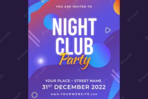 Gradient night club invitation