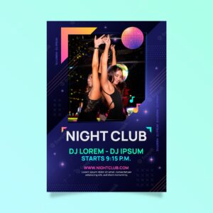 Gradient night club poster