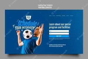 Gradient soccer game web template