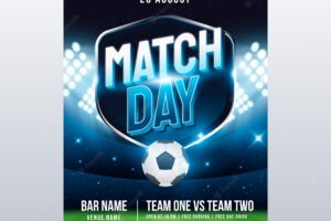 Gradient sports bar poster template