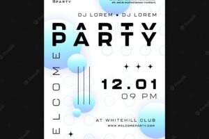 Gradient welcome party poster