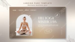 Gradient yoga design template