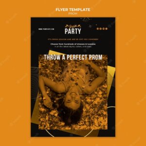 Graduation prom flyer template