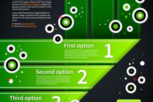 Green infographic template