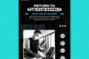 Gym return a4 poster template
