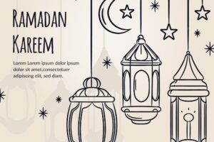 Hand-drawn ramadan event