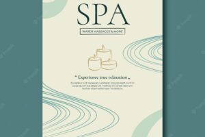Hand drawn spa salon template design
