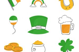 Hand drawn st. patrick's day elements collection