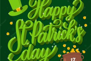 Hand drawn st. patrick's day lettering