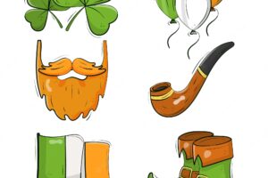 Hand-drawn st. patricks day element collection concept