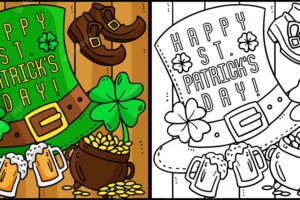 Happy st patricks day leprechaun hat illustration